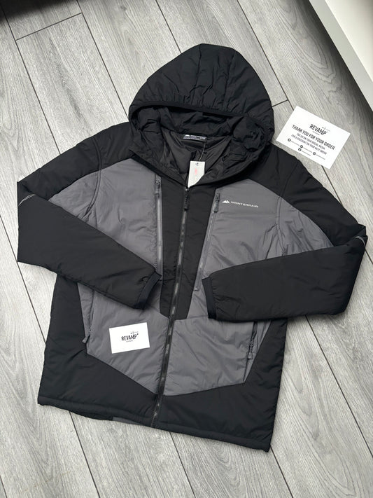 MONTERRAIN NYLON DOWN JACKET - BLACK/GRAPHITE